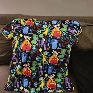 Disney inside out scrub top sizearge
